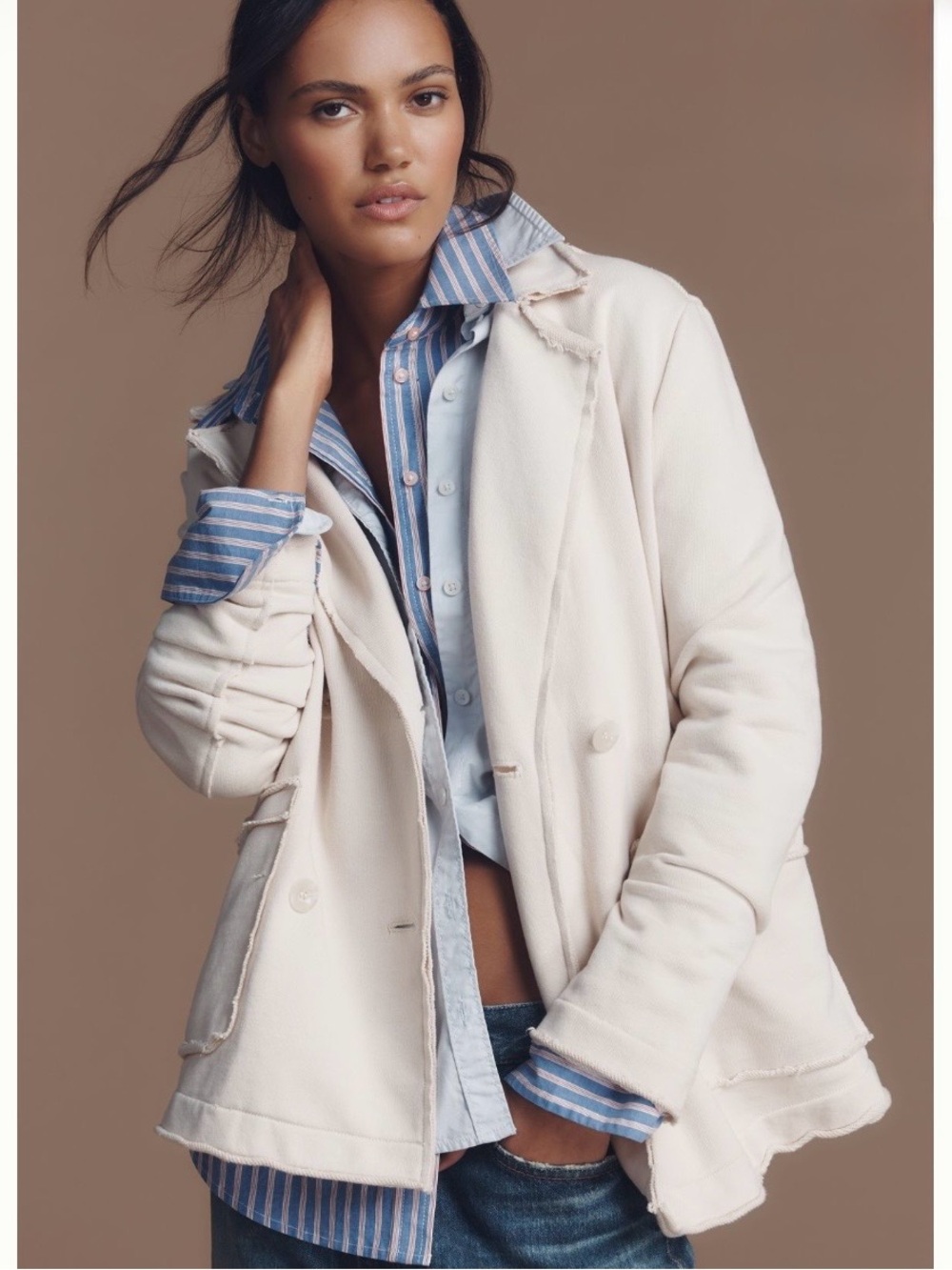 Anthropologie/Pilcro Knit Peacoat